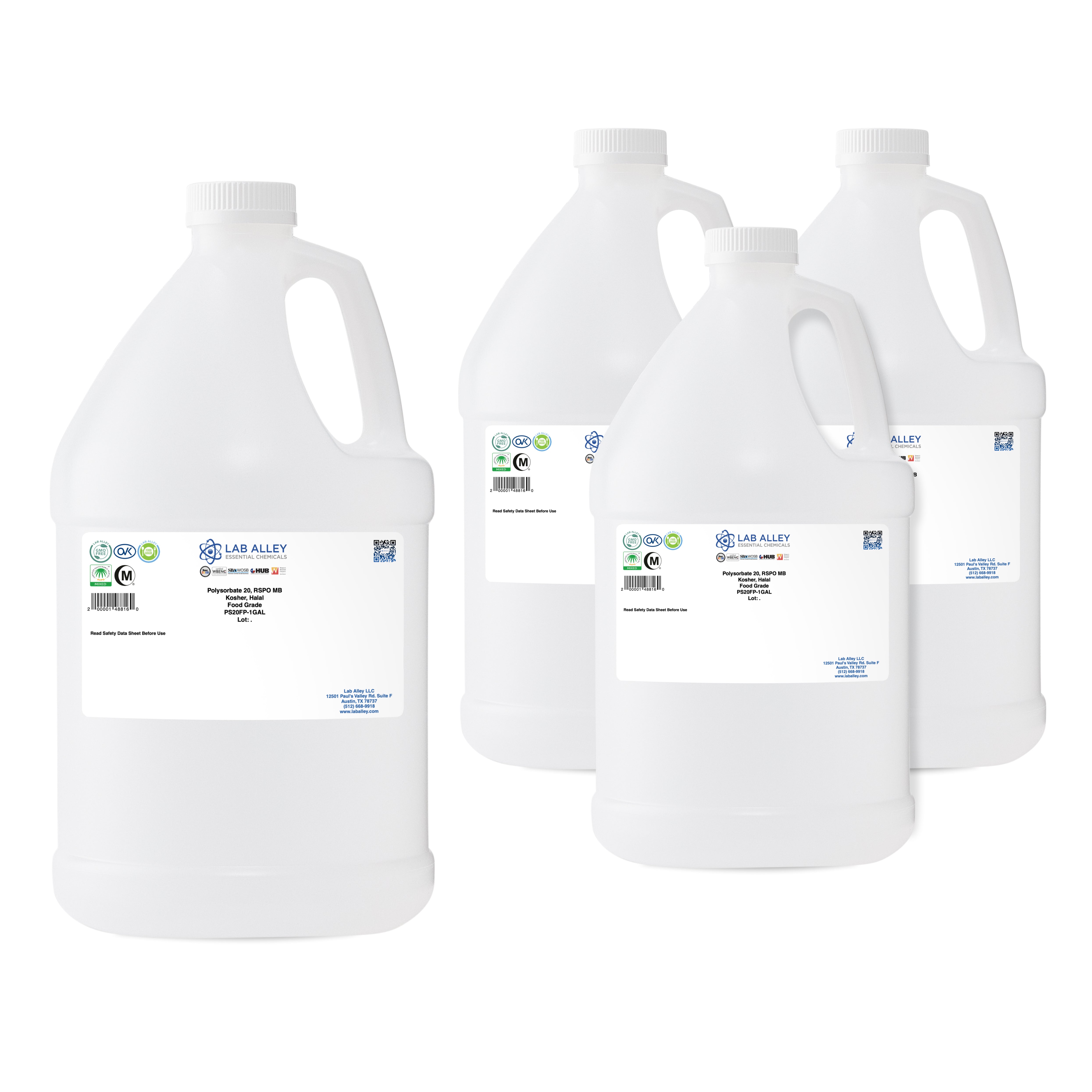 Polysorbate 20, Derived from Palm, RSPO, MB, Kosher, Halal