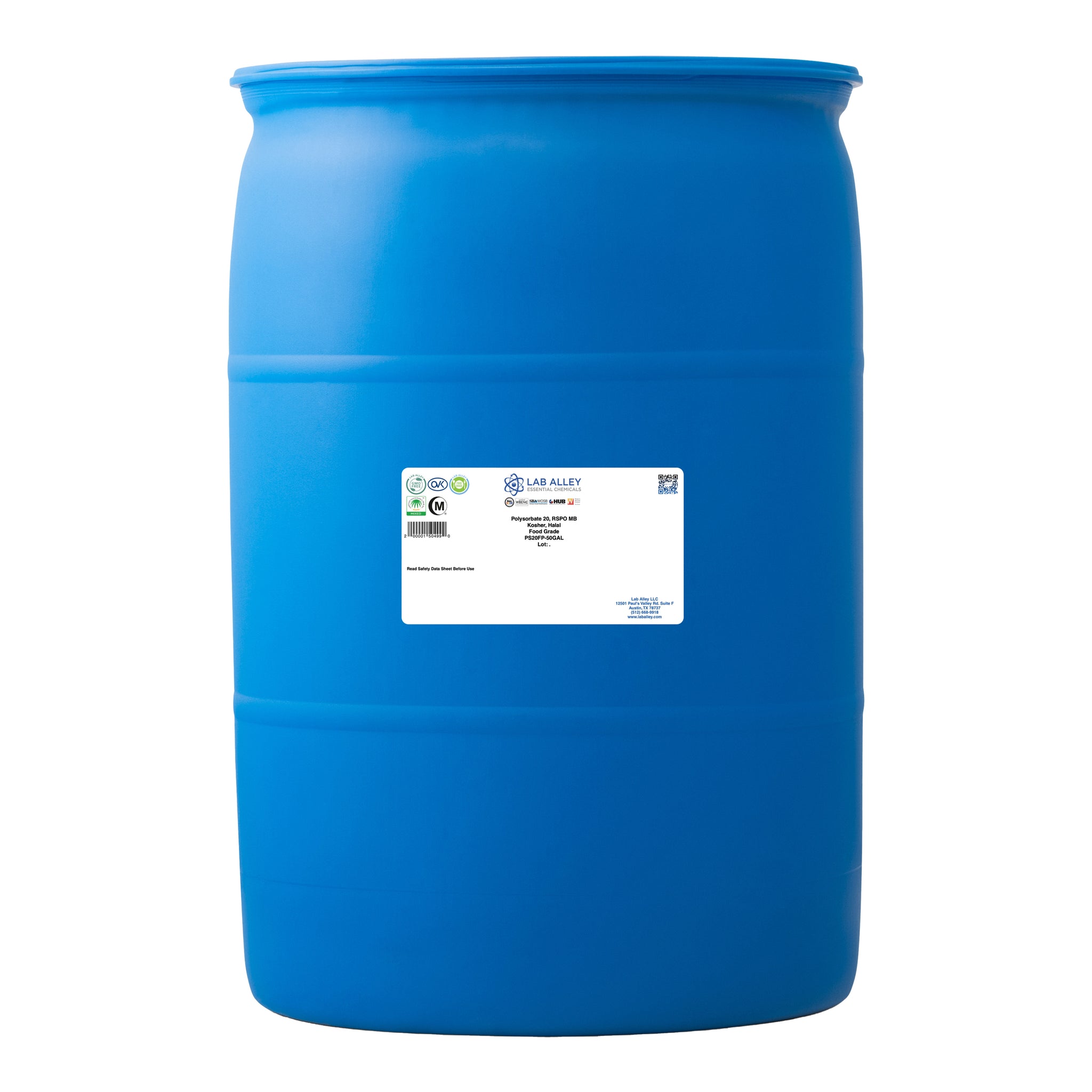 Polysorbate 20, Derived from Palm, RSPO, MB, Kosher, Halal