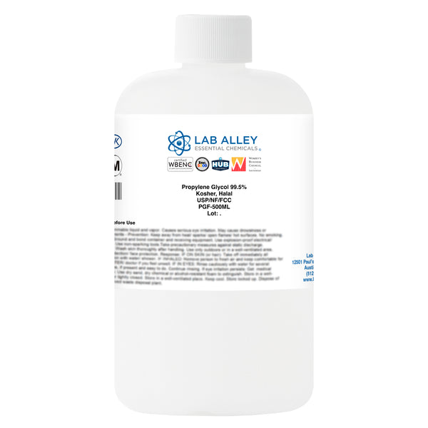 Propylene Glycol 99.5% USP/NF/FCC/Food Grade, Kosher, Halal