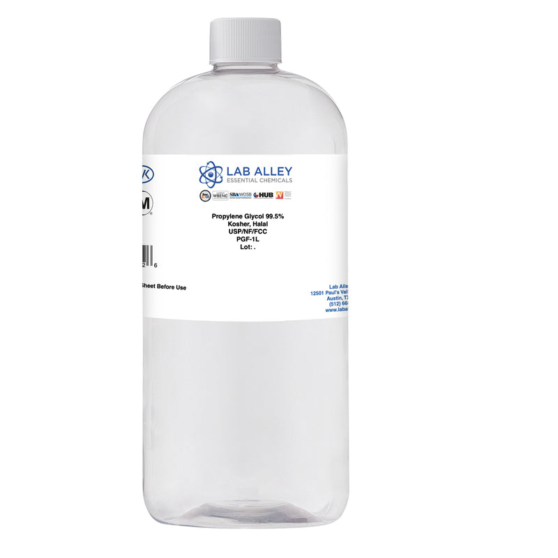 Propylene Glycol 99.5% USP/NF/FCC/Food Grade, Kosher, Halal