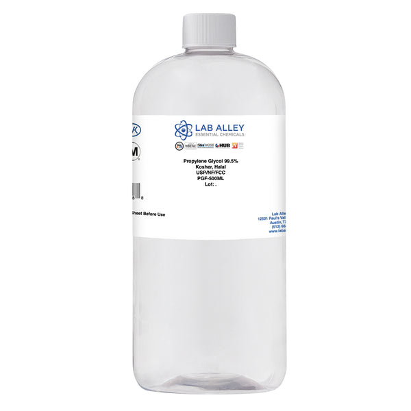 Propylene Glycol 99.5% USP/NF/FCC/Food Grade, Kosher, Halal