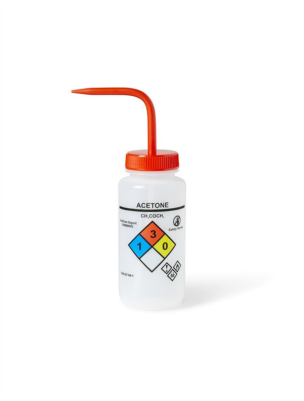 DETO×4bottles Vented Wash Bottles, 500mL, Pack of 6, LDPE | Lab Alley