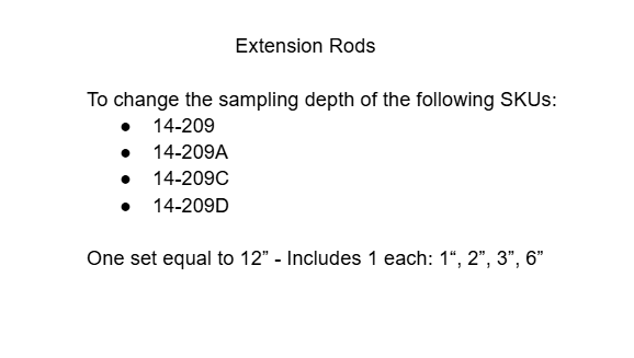 Extension Rods For Bacon Bomb Samplers