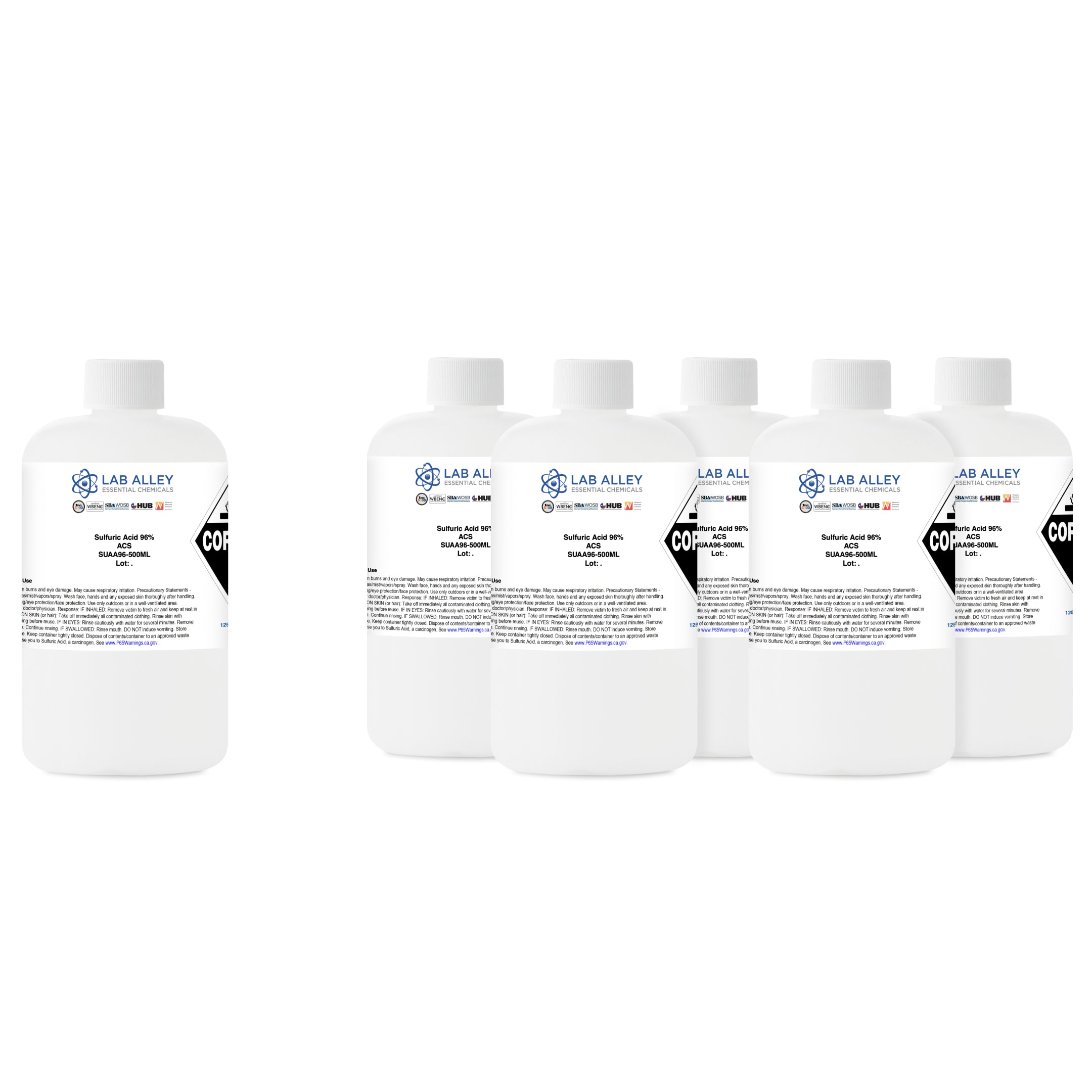 Sulfuric Acid 96% ACS Reagent Grade Solution (95-98%, Concentrated H2SO4)