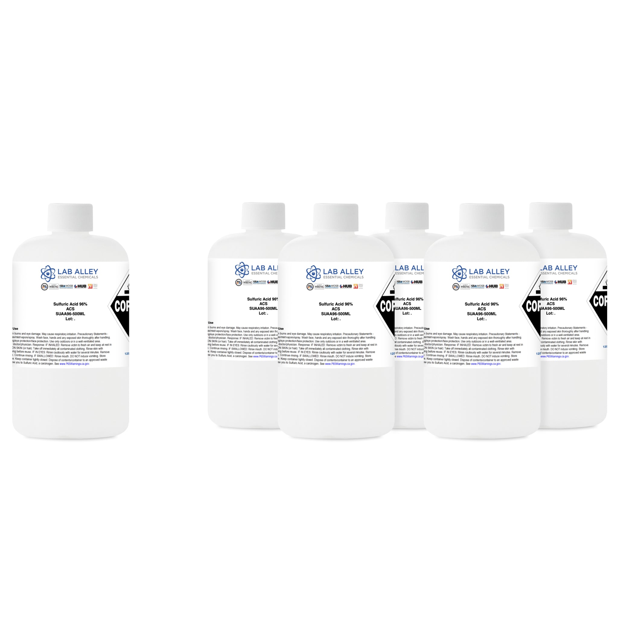 Sulfuric Acid 96% ACS Reagent Grade Solution (95-98%, Concentrated H2SO4)