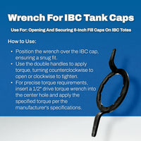 6 inch Heavy Duty Plastic Wrench Opener for Tote & IBC Tank Caps
