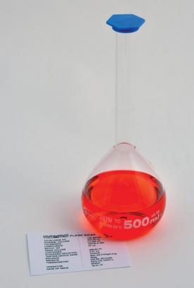 Volumetric Glass Flasks with Snap Cap, Class A, Batch Certified, QR