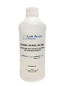 SDA 40B Ethanol 190 Proof (95%), Kosher, Halal