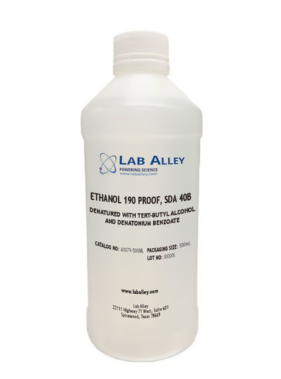 SDA 40B Ethanol 190 Proof (95%), Kosher, Halal