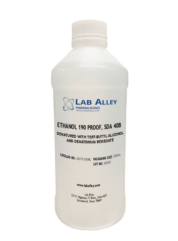 SDA-40B Ethanol 190 Proof (95%), 500mL 