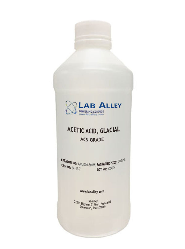 Acetic Acid, Glacial, ACS Grade, 500 mL