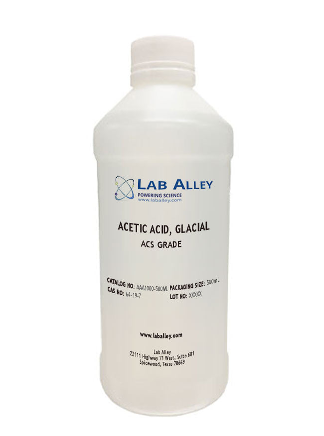 Acetic Acid, Glacial, ACS Grade, 500 mL