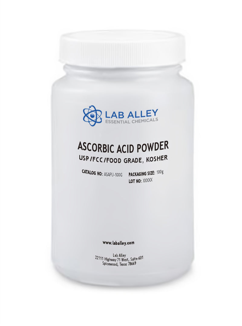 Ascorbic Acid Powder, USP/FCC/Food Grade, Kosher, 100g