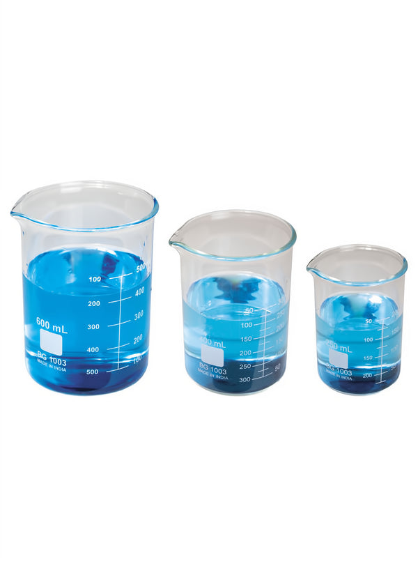 Heavy Duty Glass Beaker, Set of 3