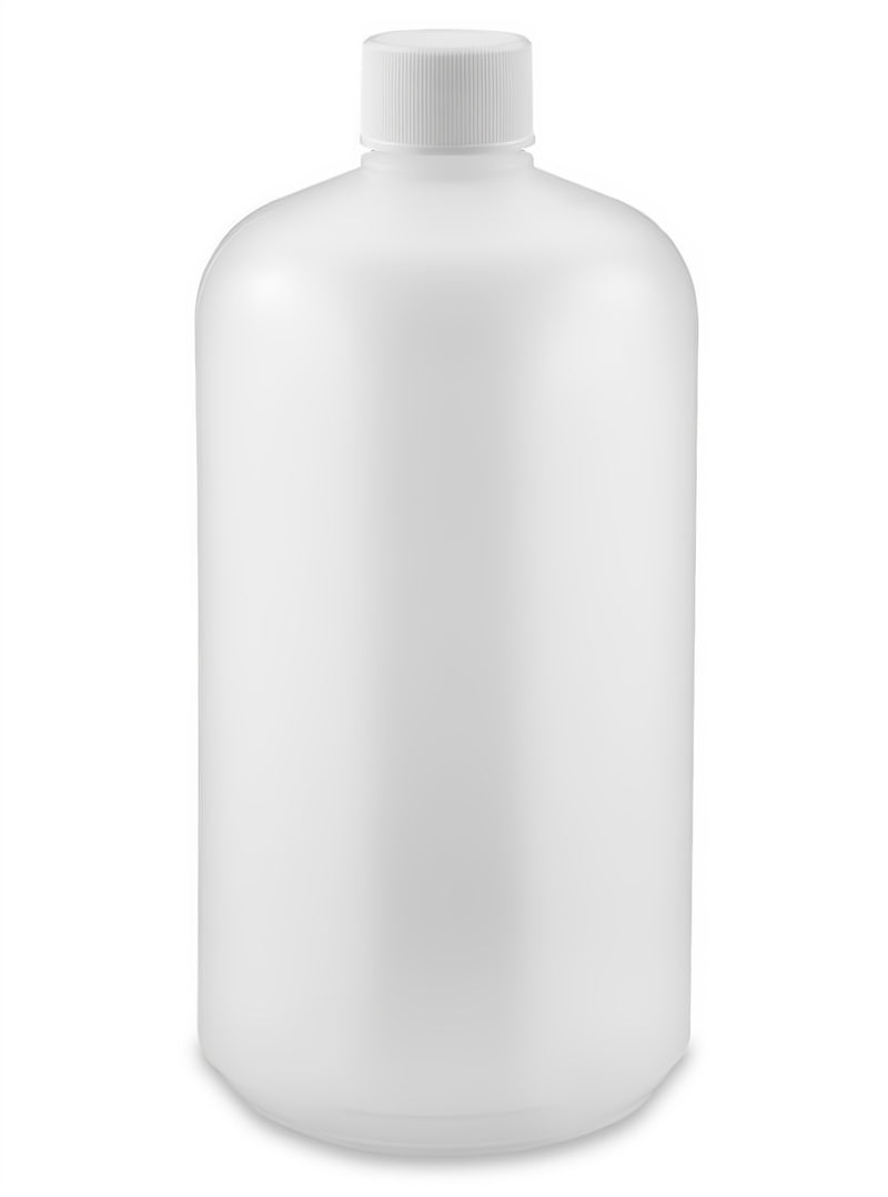 Natural Boston Round Bottles, 1 Liter