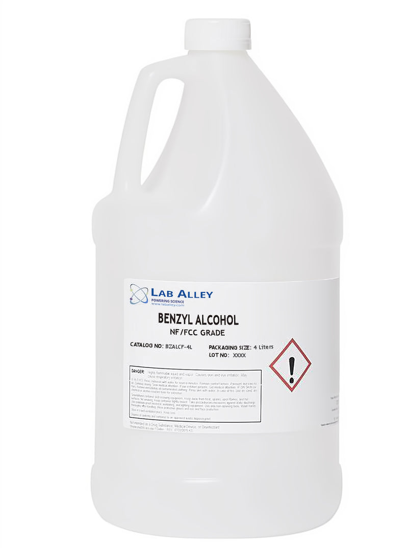 Benzyl Alcohol, NF/FCC Grade, 4 Liters