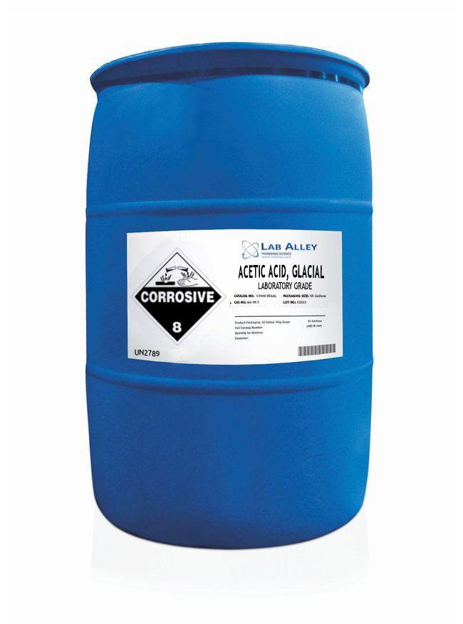 Acetic Acid Glacial, Laboratory Grade, 55gal