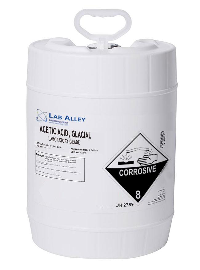 Acetic Acid Glacial, Laboratory Grade, 5gal