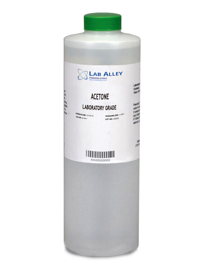 Acetone, Lab Grade, 100%, 1 Liter