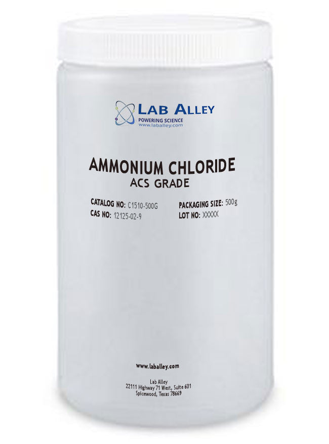 Ammonium Chloride Granular, ACS Grade, 99%, 500g