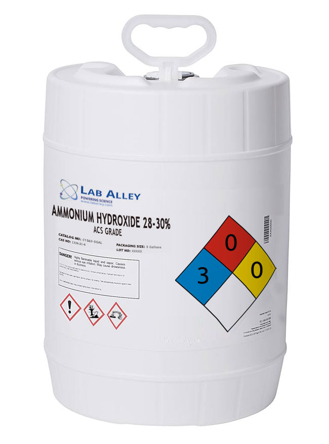 Ammonium Hydroxide, ACS Grade, 28-30%, 5 Gal
