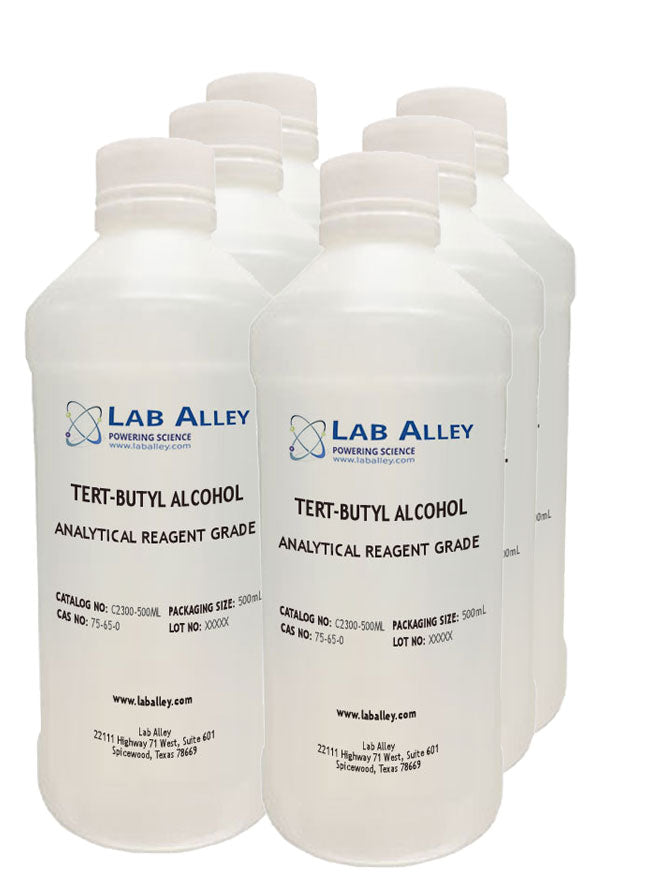 tert-Butyl Alcohol, Analytical Reagent Grade, 99%, 6x500mL