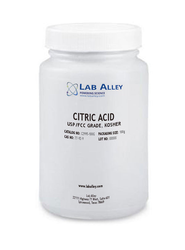 Citric Acid, USP/FCC Grade, Kosher, 100 g