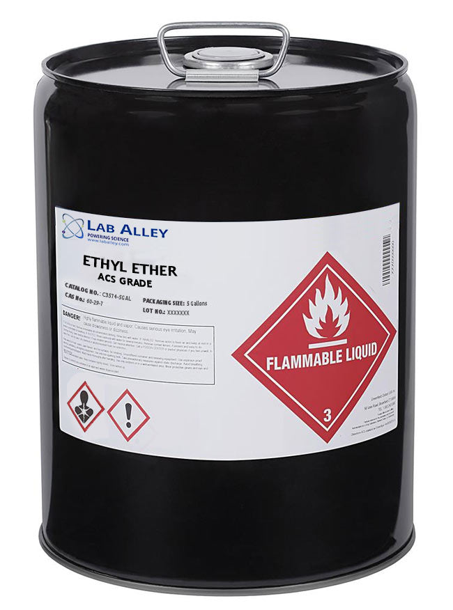Ethyl Ether, ACS Grade, ≥99%, 5 Gallon