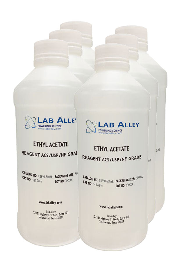 Ethyl Acetate, ACS/USP/NF Grade, 6x500ml