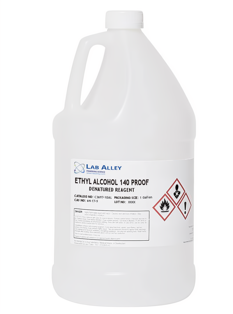 Ethanol 140 Proof (70%) Denatured Alcohol, Kosher, 1 Gallon