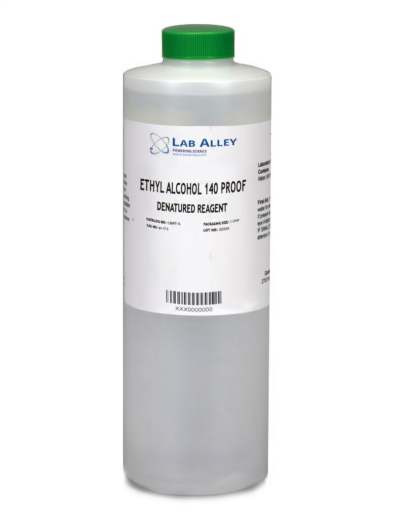 Lab Alley Ethyl Alcohol 140 Proof Denatured Reagent, 1 liter