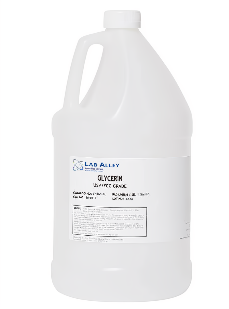 Glycerin, USP/NF/FCC Grade, Kosher, 99%, 4 Liter