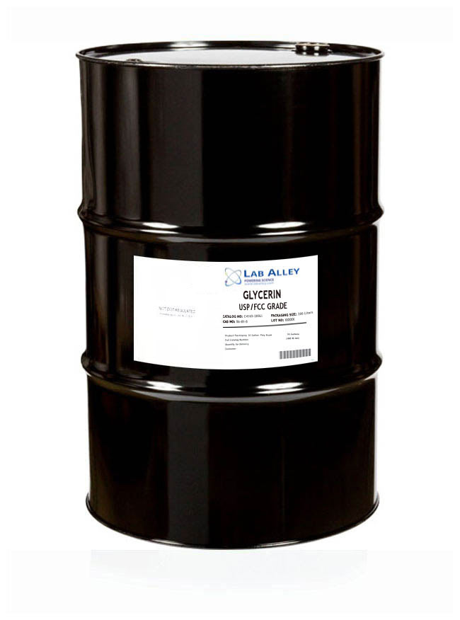 Glycerin, USP/NF/FCC Grade, Kosher, 99%, 55 Gallon Drum