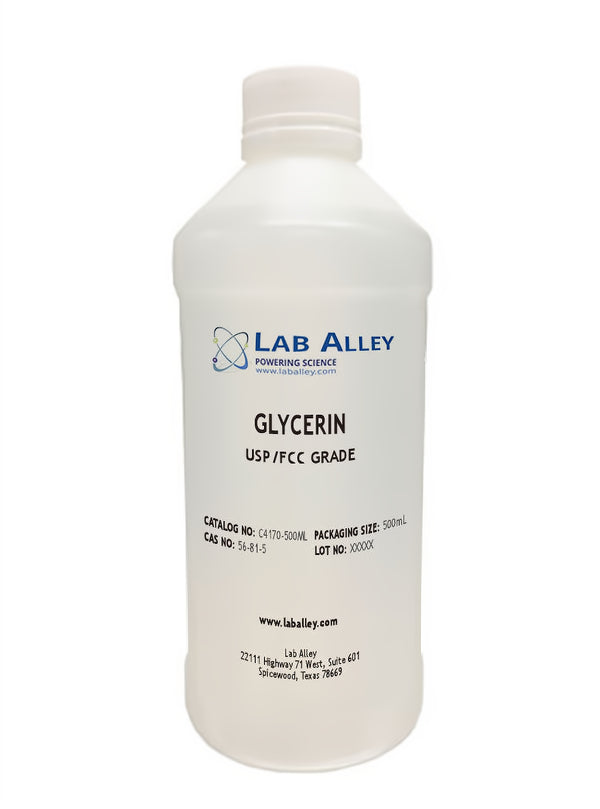 Glycerin, USP/NF/FCC Grade, Kosher, 99%, 500mL