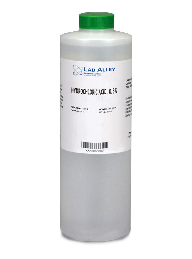Hydrochloric Acid, 0.5%, 1 Liter