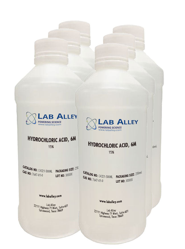 Hydrochloric Acid, 6M (15%), 6x500ml