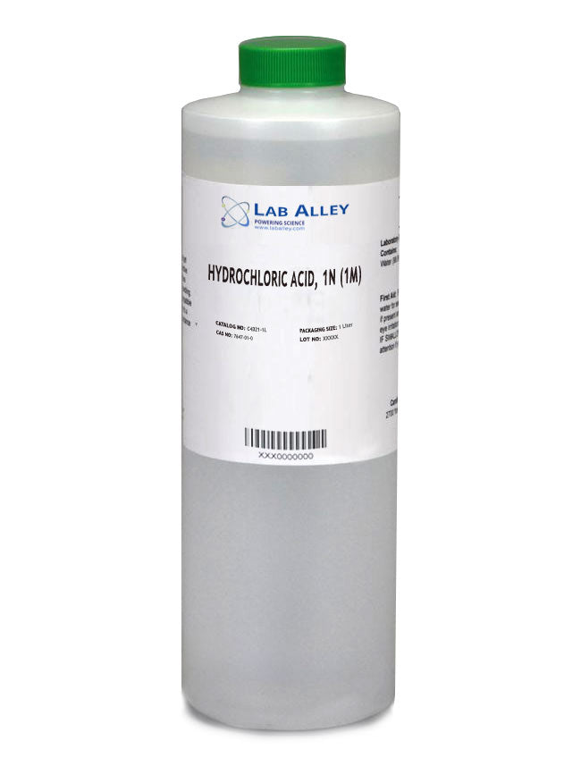 Hydrochloric Acid, 1N (1M), 1 Liter
