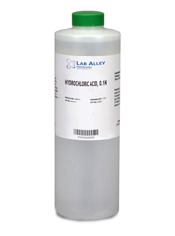 Hydrochloric Acid, 0.1N, 1 Liter