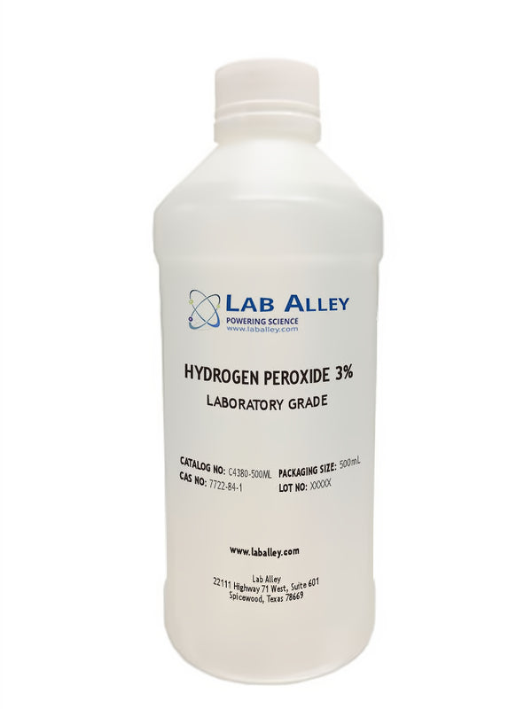 Hydrogen Peroxide, Lab Grade, 3%, 500mL