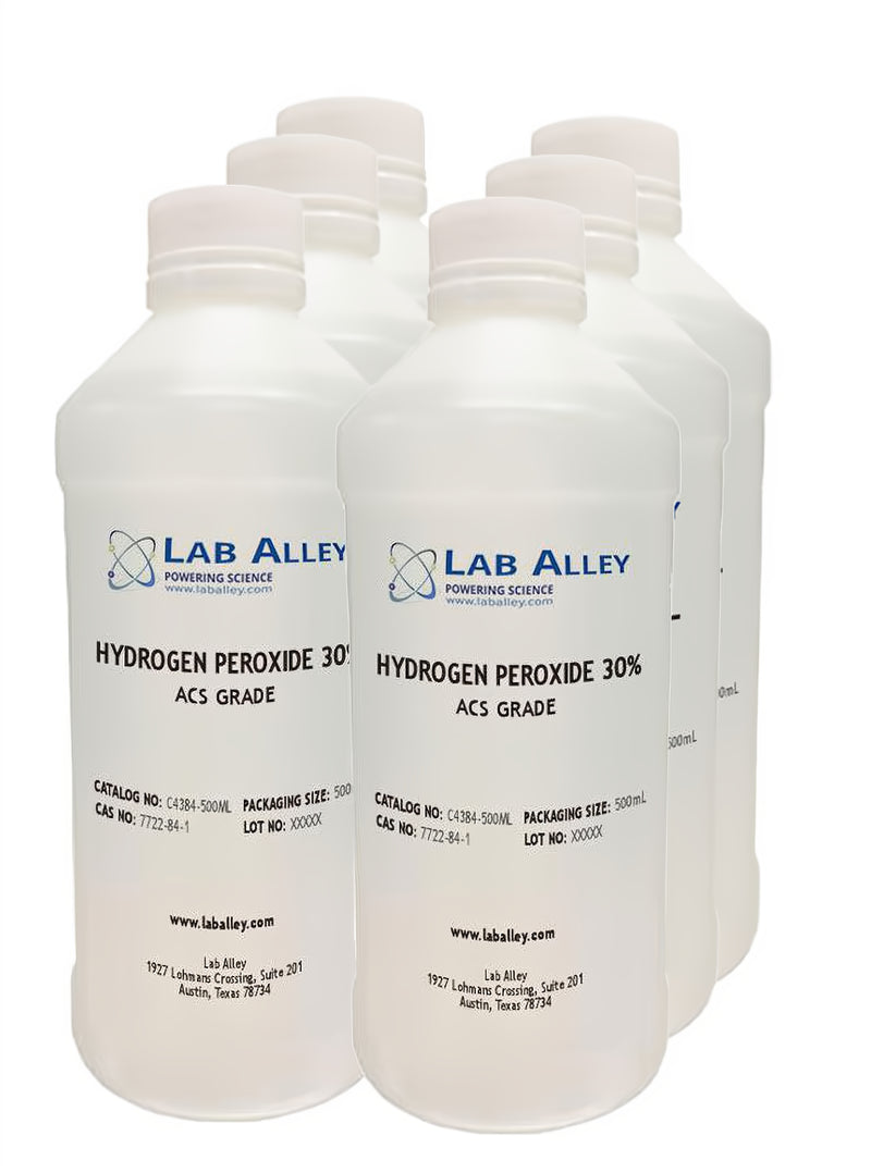 Hydrogen Peroxide, ACS Grade, 30%, 6x500mL