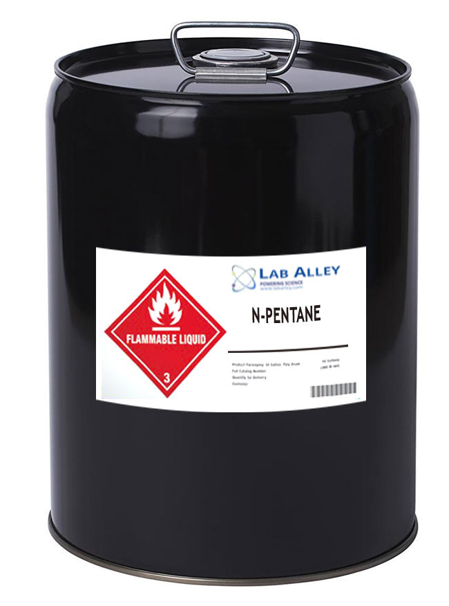 n-Pentane, High Purity Grade, ≥99%, 5 Gallon Metal Drum
