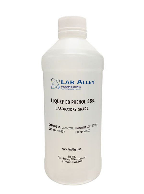 Liquified Phenol, Lab Grade, 88%, 500mL