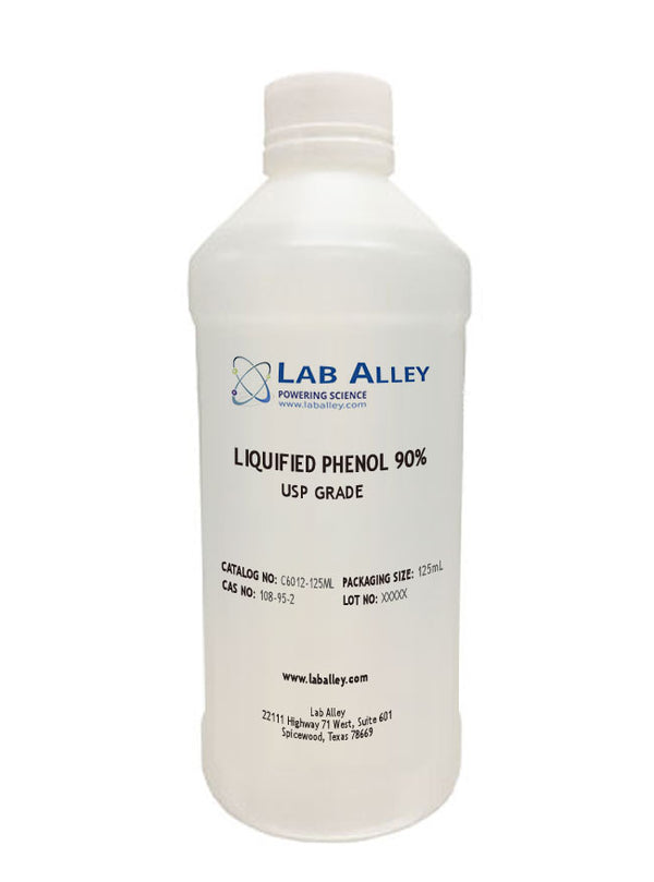 Liquefied Phenol, USP Grade, 90%, 125mL