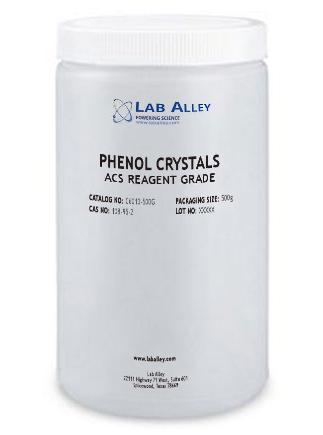 Phenol Crystal, ACS Reagent Grade, ≥99%, 500g