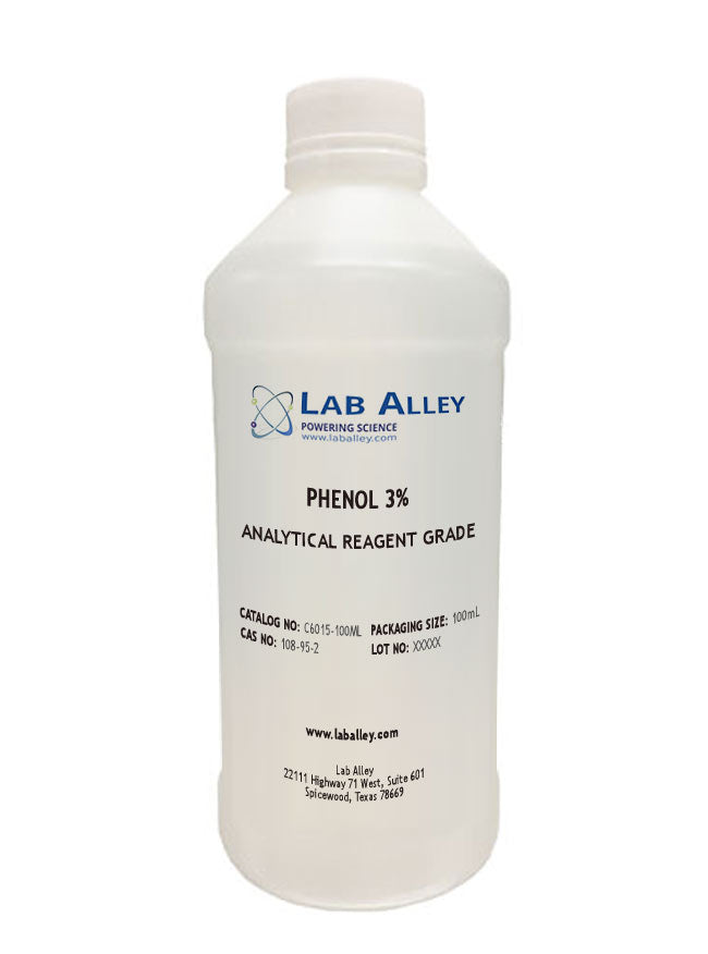 Phenol, Analytical Reagent Grade, 3%, 100mL