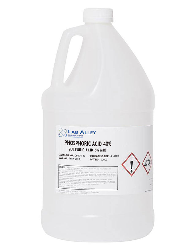 Phosphoric Acid 40%/Sulfuric Acid 5% Mix 4 Liters