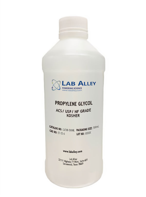 Food Grade Propylene Glycol | ACS/ USP/ NF/ Kosher Grade 500ml