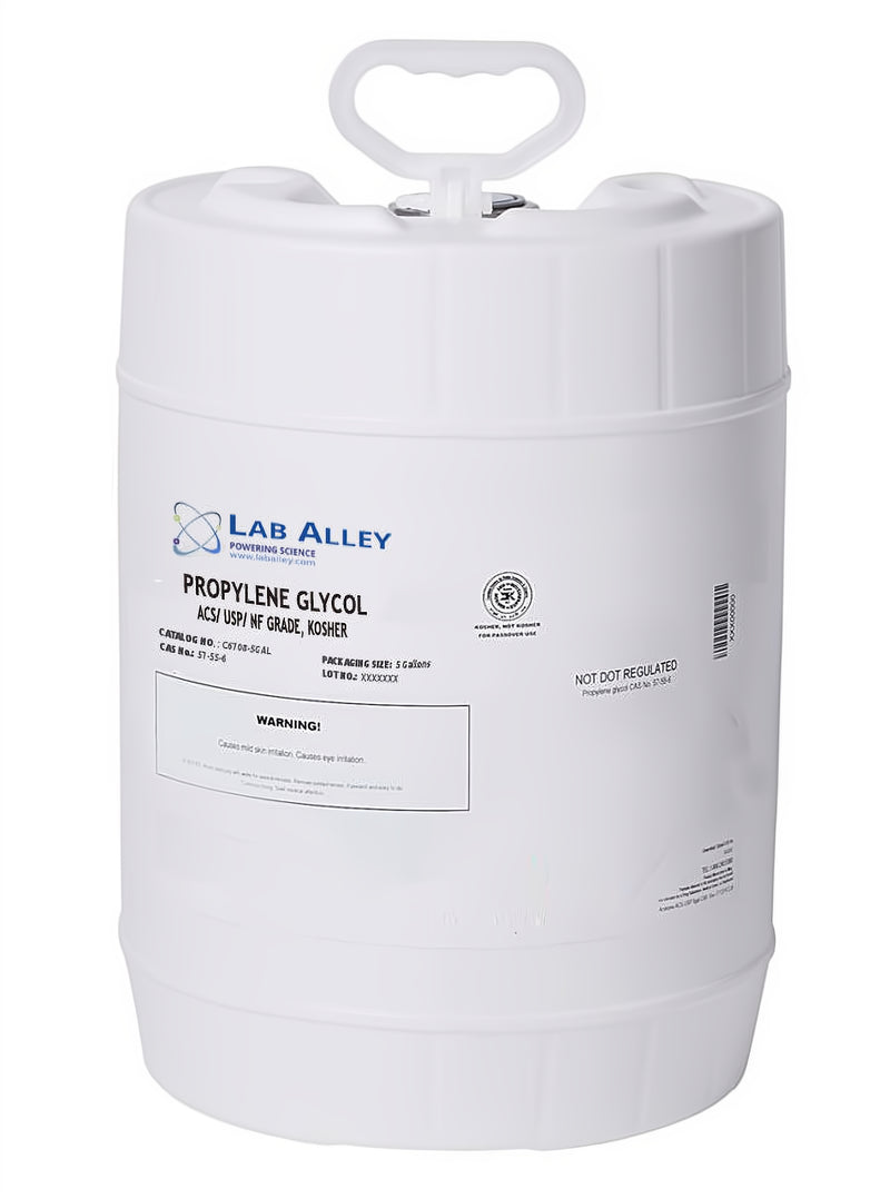 Food Grade Propylene Glycol | ACS/ USP/ NF/ Kosher Grade 5 Gallons