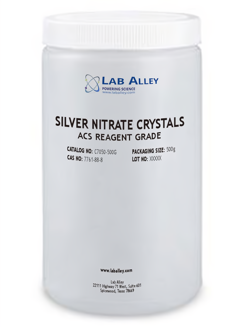 Silver Nitrate Crystals, ACS Reagent Grade, 500g