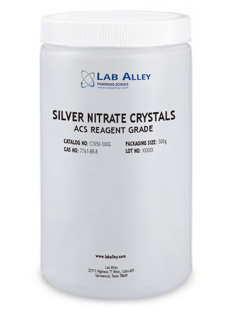 Silver Nitrate Crystals, ACS Reagent Grade, 500g